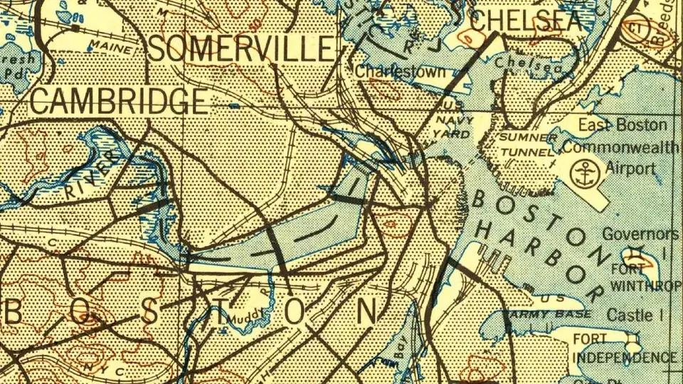 Boston, 1943 · topographic map